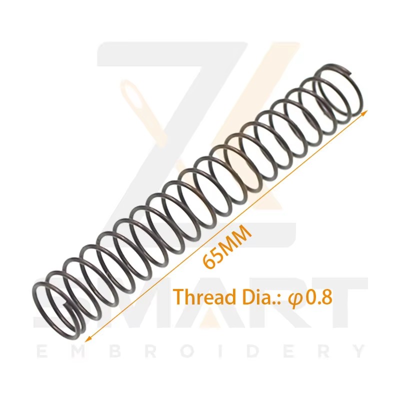 דחוס רגל חזרה סתיו חוט דיא. 0.8MM אורך 65MM Tajima SWF סינית מכונת חבילות חלקים N0502TJ-0.8*65